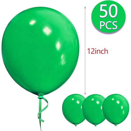Õhupallid rohelised 50 tk pakis, 30 cm