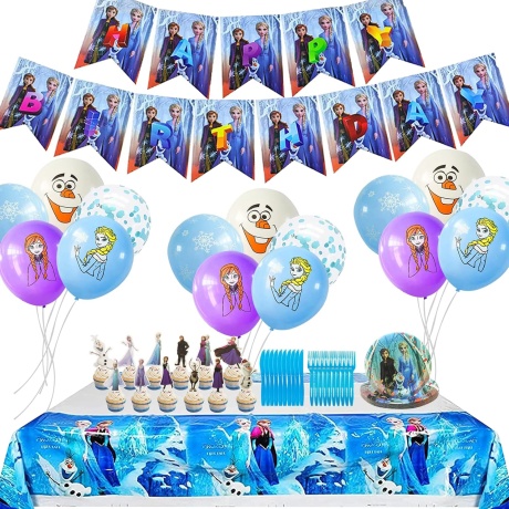 Frozen sünnipäeva dekoratsioonid lastele, 81 detaili