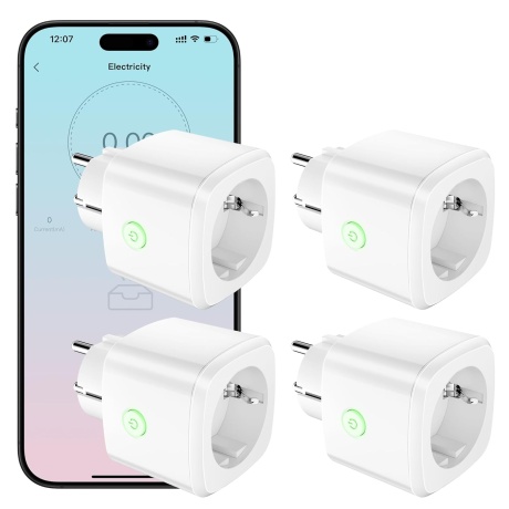 HBN nutipistik 4 tk voolutarbimise mõõtmisega – WiFi, hääljuhtimine, 10 A