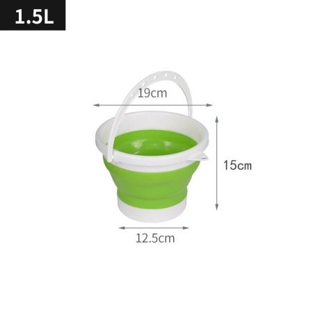 Kokkupandav silikoonist ämber 1.5L - roheline ja valge