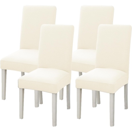 toolikatted – eemaldatavad ja pestavad stretch-katted (Beige, 4 tk komplekt)